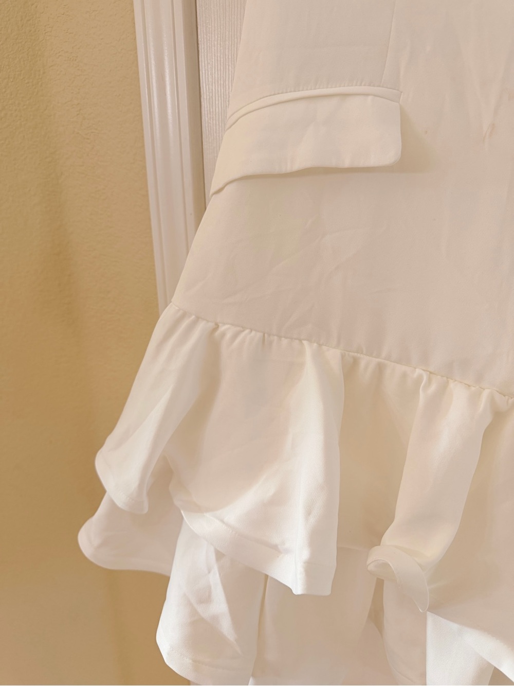Fashion Nova White Caprina Tiered Ruffle Mini Dress - Picture 3 of 7